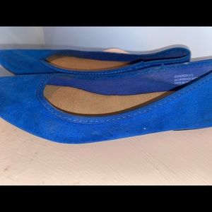 suede blue flats